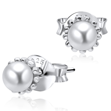 Pearl Ball Silver Stud Earring STS-3368